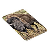 Abstrakter Western Buffalo Magnet (Rechte Seite)