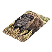 Abstrakter Western Buffalo Magnet (Linke Seite)
