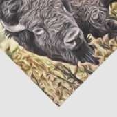 Abstrakter Western Buffalo Seidenpapier (Ausschnitt)