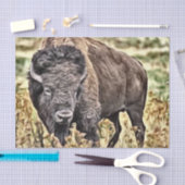 Abstrakter Western Buffalo Seidenpapier (Handwerk)