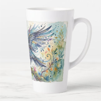 Abstrakter Whimsical Watercolor Krähenbecher Milchtasse