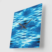 Abstrakter Whirlpool mit festem Gradienten Quadratische Wanduhr (Winkel)