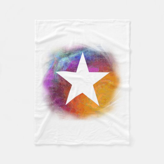 Abstrakter White Star Fleecedecke (Vorderseite)