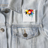 Abstrakter Wild Parrot Paint-Spritzer Button (Beispiel)