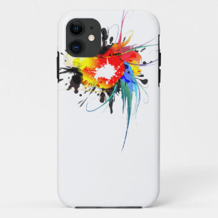 Abstrakter Wild Parrot Paint-Spritzer Case-Mate iPhone Hülle