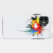 Abstrakter Wild Parrot Paint-Spritzer Case-Mate iPhone Hülle (Rückseite (Horizontal))