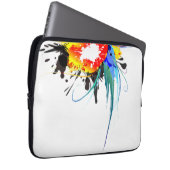 Abstrakter Wild Parrot Paint-Spritzer Laptopschutzhülle (Vorne Rechts)