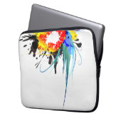 Abstrakter Wild Parrot Paint-Spritzer Laptopschutzhülle (Vorderseite Links)