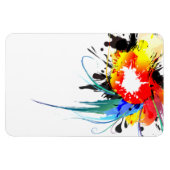 Abstrakter Wild Parrot Paint-Spritzer Magnet (Horizontal)