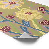 Abstrakter Wildblumen-Kunstdruck Poster (Ecke)