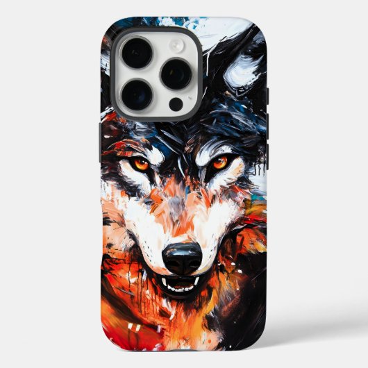 Abstrakter wilder Geistwolf Case-Mate iPhone Hülle (Rückseite)