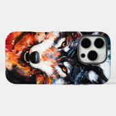 Abstrakter wilder Geistwolf Case-Mate iPhone Hülle (Rückseite (Horizontal))