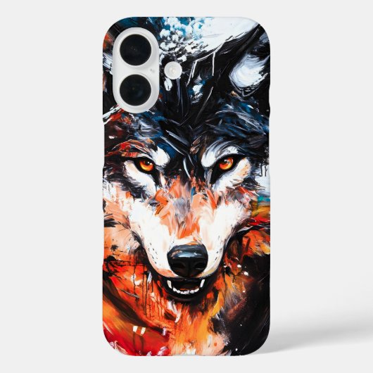 Abstrakter wilder Wolf-Geist Case-Mate iPhone Hülle (Rückseite)