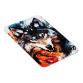 Abstrakter wilder Wolf-Geist Magnet (Rechte Seite)