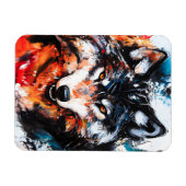 Abstrakter wilder Wolf-Geist Magnet (Horizontal)