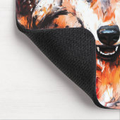Abstrakter wilder Wolf-Geist Mousepad (Ecke)