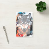 Abstrakter wilder Wolf-Geist Post-it Klebezettel (Büro)