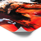 Abstrakter wilder Wolf-Geist Poster (Ecke)