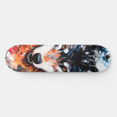 Abstrakter wilder Wolf-Geist Skateboard (Horizontal)