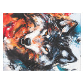 Abstrakter wilder Wolf-Geist Tischdecke (Vorderseite (Horizontal))