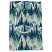 Abstrakter Winter am Celestial Pines Berg Mittlere Geschenktüte (Vorderseite)