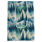 Abstrakter Winter am Celestial Pines Berg Mittlere Geschenktüte (Rückseite)