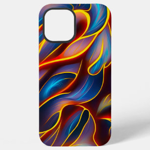 Abstrakter Wirbel Blaue Rote Flammen iPhone 12 Pro Max Hülle