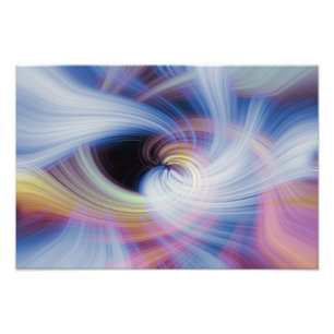 Abstrakter Wirbel in rosa, in Blauem und Orange Fotodruck