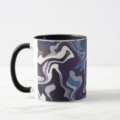 Abstrakter wirbelnder Fluss der Farben Tasse (Links)