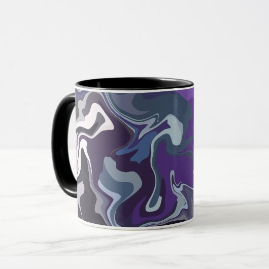 Abstrakter wirbelnder Fluss der Farben Tasse (Vorderseite Links)