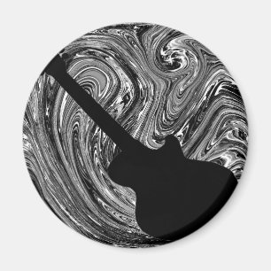 Abstrakter Wirbels-Gitarren-Magnet, Schwarzes u. Magnet