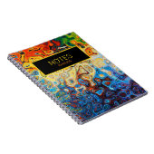 Abstrakter Wirbels-modernes gelb-orangees Notizblock (Rechte Seite)