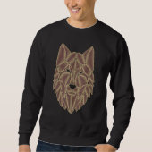 Abstrakter Wolf Motif Predator Face Wolfs Artwork  Sweatshirt (Vorderseite)