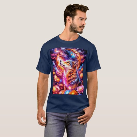 Abstrakter Wolf T-Shirt (Vorne ganz)