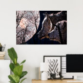 Abstrakter Wolfsbaum Poster (Heimbüro)