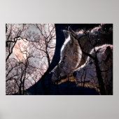 Abstrakter Wolfsbaum Poster (Vorne)