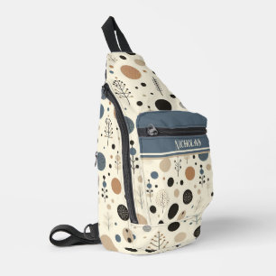 Abstrakter Woodland-Benutzername Crossbody Bag