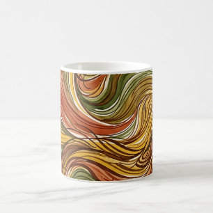 Abstrakter Wüsten-Dünen-Erdfarbenton-Tinten-Kaffee Kaffeetasse