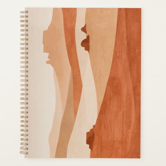 Abstrakter Wüstenhorizont - eine warme, minimalist Planer (Vorderseite)