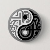 Abstrakter Yenyang-Rucksack-Button-Knopf Button (Vorderseite)