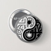 Abstrakter Yenyang-Rucksack-Button-Knopf Button (Vorne & Hinten)