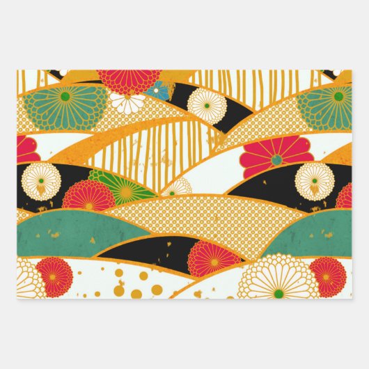 Abstrakter Zaubergarten Geschenkpapier Set (Vorderseite)