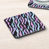 Abstrakter Zebra Stripes Cork Untersetzer (Linke Seite)