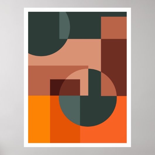 Abstrakter Zeichenkettenkreis Poster (Vorne)