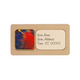 Abstrakter - Zeichenstift - Andromeda Adressaufkleber