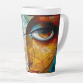 Abstrakter zeichn der Augen Milchtasse (Rechte Ecke)