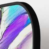 Abstrakter zeichn farbiger Blume Pickleball Schläger (Linke Seite)