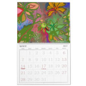 Abstrakter Zeichnungs-Kalender Kalender (Mär 2027)