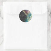 Abstrakter zeitgenössischer Kunstdruckplaner Runder Aufkleber (Tasche)
