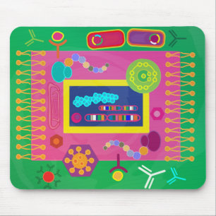 Abstrakter Zellbiologie-Stil Mousepad